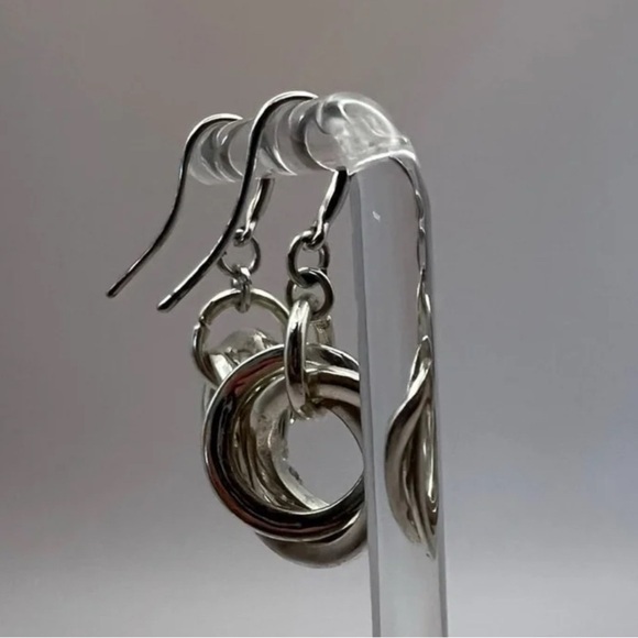 Elegant Silver Hoop Earrings - Picture 10 of 12
